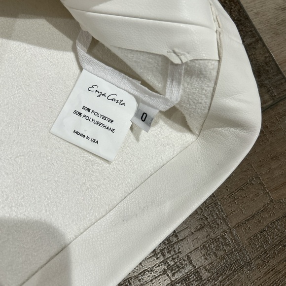 Brand new Enza Costa faux leather mini skirt in off white - Picture 3 of 5